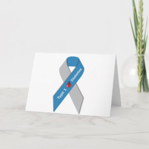 Type 1 Diabetes Awareness Ribbon Kaart