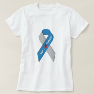 Type 1 Diabetes Awareness Ribbon T-shirt