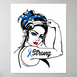 Type 1 Diabetes Awareness Strong Rosie Mama Poster