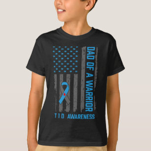 Type 1 Diabetes Awareness T1D Dad of Warrior Type T-shirt