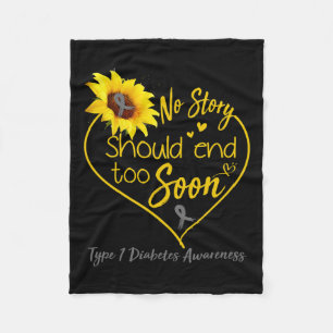 Type 1 Diabetes Bewustmaking Geen verhaal zou moet Fleece Deken