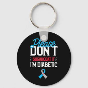 Type 1 Diabetes Bewustmaking Gelieve geen suikerja Sleutelhanger