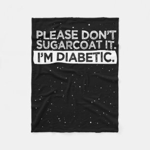 Type 1 Diabetes Bewustzijn Alsjeblieft Geen Suiker Fleece Deken