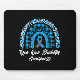 Type 1 Diabetes Bewustzijn Regenboog Maand Luipaar Muismat