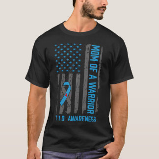 Type 1 Diabetes Bewustzijn T1D Moeder van Warrior  T-shirt