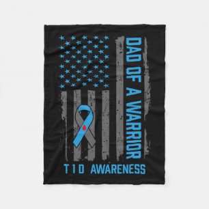 Type 1 diabetes bewustzijn T1D vader van het type Fleece Deken
