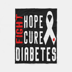 Type 1 Diabetes Bewustzijn - Vecht Hoop Genees Dia Fleece Deken