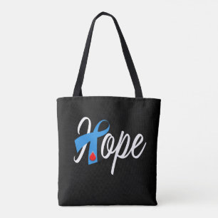 Type 1 diabetes Blue Ribbon Awareness HOPE Draagtas
