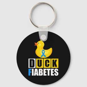 Type 1 Diabetes Eend Fiabetes T1d Bewustzijn  Sleutelhanger