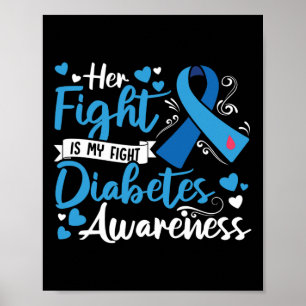 Type 1 Diabetes Haar gevecht is mijn gevecht tusse Poster