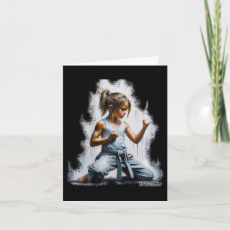 Type 1 diabetes karate krijger meisje draagt CGM e Kaart