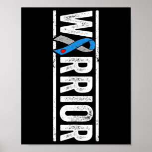 Type 1 Diabetes Krijger - Zijwaartse bewustzijnsli Poster