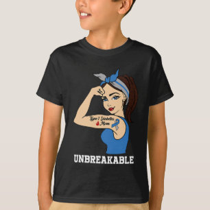Type 1 diabetes moeder onbreekbaar Warrior Awarene T-shirt