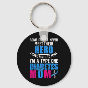 Type 1 Diabetes Moeder T1d Diabetisch Bewustzijn Sleutelhanger