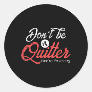 Type 1 Diabetes Plezier Diabetische Pancreas Quitt Ronde Sticker