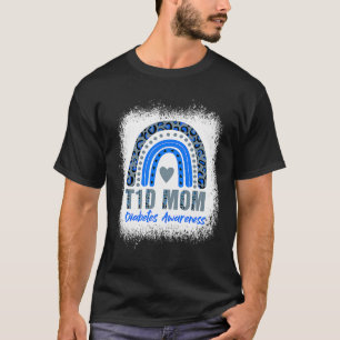 Type 1 Diabetes T1d Mom Diabetes Awareness Leopard T-shirt