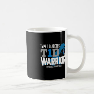Type 1 Diabetes T-rex T1D Warrior Diabetes Awarene Koffiemok