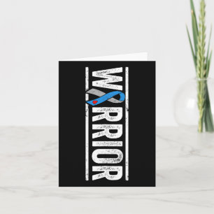 Type 1 Diabetes Warrior - Sideways Awareness Ribbo Kaart