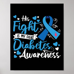 Type 1 Diabetes Zijn strijd is mijn gevecht tussen Poster