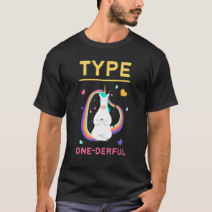 Type 1 eenderige diabetische unicorn t-shirt