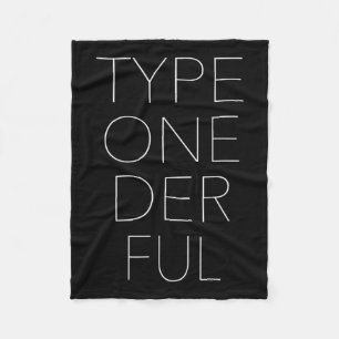 Type 1 ER FUL Diabekendheid 1 Fleece Deken