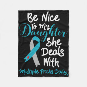 Type 1 Moeder T1d Vader Diabetes Bewustzijn Maand Fleece Deken