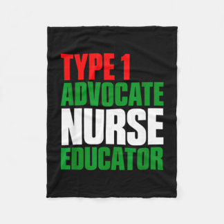 Type 1 verpleegkundige voorstander opvoeder fleece deken