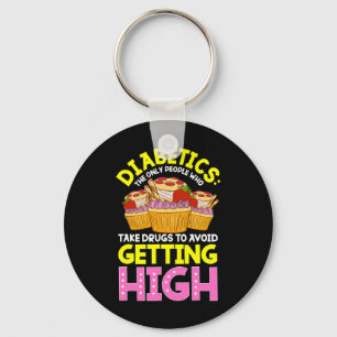 Type 2 Diabetes Bewustzijn Cute Diabetici Zoetighe Sleutelhanger