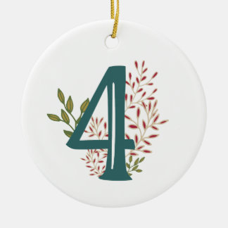 Type 4 ornement floral d'Enneagram de Noël