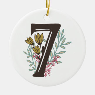 Type 7 ornement floral d'Enneagram de Noël