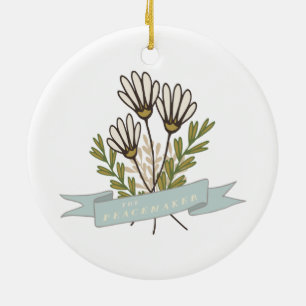 Type 9 ornement floral d'Enneagram de Noël