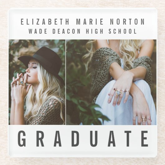 Type afstuderen glazen onderzetter (Voorkant)