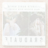 Type afstuderen glazen onderzetter (Achterkant)