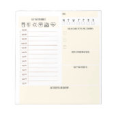 Type B leraar dagelijkse dump Notitieblok (Voorkant)