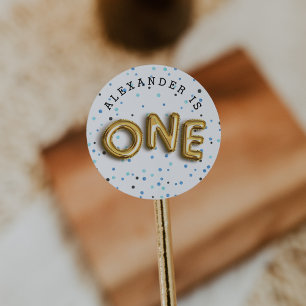 Type ballon   Eerste verjaardagsfeest Ronde Sticker