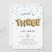 Type ballon | Uitnodiging derde verjaardag (Voorkant)
