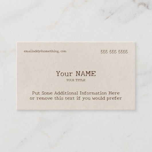 Type classique Carte de visite os (Devant)