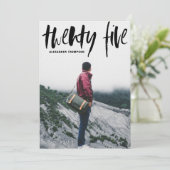 Type de pinceau noir Invitation de graduation (Debout devant)