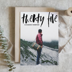 Type de pinceau noir Invitation de graduation