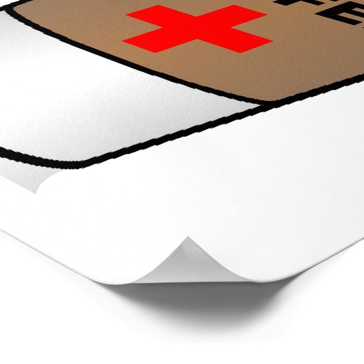 Type de sang Café Drôle Poster (Coin)