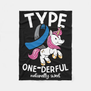 Type één Derful Natuurlijk Zoete Diabetes Fleece Deken