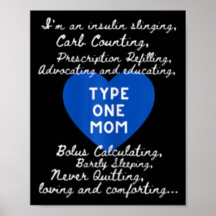 Type Een Mam Awareness Diabetes Awareness Day T1D Poster