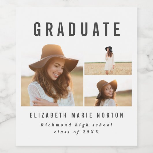 Type graduation multi photo vin étiquette (Étiquettes simples)