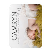 Type Gras Bébé Naissance Faire-part photo Magnet (Vertical)