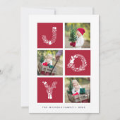 Type joyeux | Carte de vacances à trois photos (Devant)