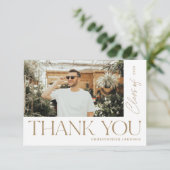 Type moderne Merci de graduation Photo Gold (Debout devant)