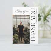 Type moderne Merci de graduation photo noir (Debout devant)