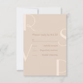 Type Monochromatique Rsvp Beige (Devant)