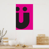 Type(O) Creaties: Umlaut Ü Poster (Keuken)