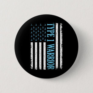 Type One Warrior Diabetes Bewustzijn Diabetische C Ronde Button 5,7 Cm